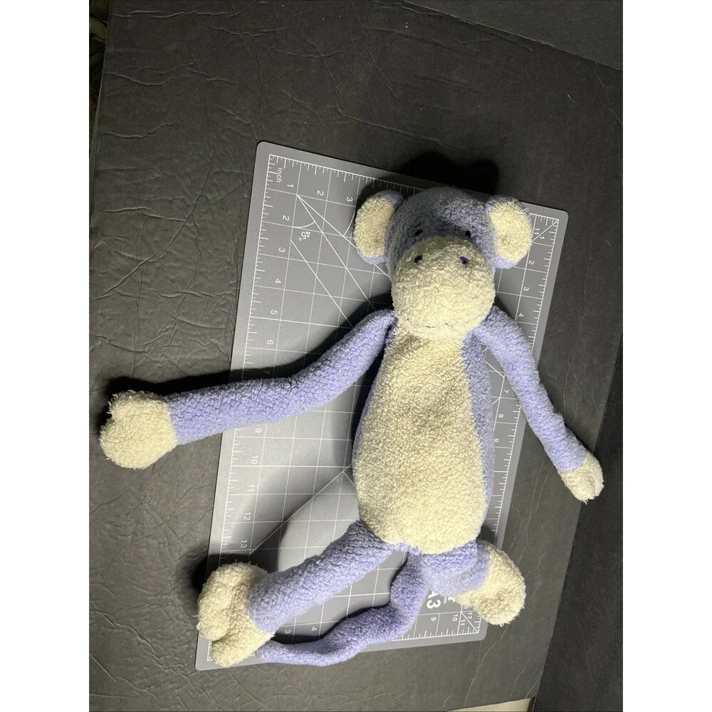 Vintage Manhattan Toy Purple Monkey Stuffed Plush Toy Fleece Beans Smile 18”
